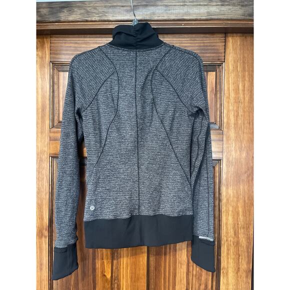 Lululemon Runderful 1/2 Zip Mini Check Pique Black size 6 - Picture 8 of 8